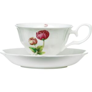 Orsina Elegant Design Peony Cup & Saucer, Durable Cup & Saucer, Bone China Small Cup & Saucer For Bedroom Multicolor Orsina Elegant Design Peony Cup & Saucer, Durable Cup & Saucer, Bone China Small Cup & Saucer For Bedroom Multicolor