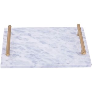 Orsina Black Marble Serving Board With Gold Handles, Durable Natural Stone Tray For Kitchen Use in Grey Grey Orsina Black Marble Serving Board With Gold Handles, Durable Natural Stone Tray For Kitchen Use in Grey Grey