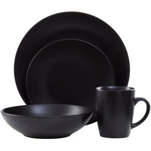 Orsina 16-Piece Dinner Set, Modern Black Stoneware Dinner Set, 16 Piece Elegant Black Dinner Set for Four Diners Black Orsina 16-Piece Dinner Set, Modern Black Stoneware Dinner Set, 16 Piece Elegant Black Dinner Set for Four Diners Black