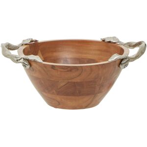 Orsina Luxe Acacia Wood Medium Bowl With Side Handles, Decorative Wood Bowl, Centerpiece Bowl, Versatile Salad Bowl in Natural Natural Orsina Luxe Acacia Wood Medium Bowl With Side Handles, Decorative Wood Bowl, Centerpiece Bowl, Versatile Salad Bowl in Natural Natural