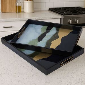 Orsina Celina Set Of Two Rectangular Trays Assorted Colour Multicolor Orsina Celina Set Of Two Rectangular Trays Assorted Colour Multicolor