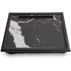 Orsina Cushioned Base Black Marble Lap Tray with Ipad Holder Stylish Tray For Bedroom, Raised Rim Kitchen Tray Black Orsina Cushioned Base Black Marble Lap Tray with Ipad Holder Stylish Tray For Bedroom, Raised Rim Kitchen Tray Black