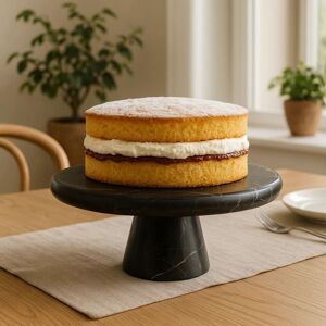 Orsina Marmore Black & Gold Marble Cake Stand Black Orsina Marmore Black & Gold Marble Cake Stand Black
