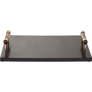 Orsina Roma Rectangular Tortoise Shell Tray in Black Black Orsina Roma Rectangular Tortoise Shell Tray in Black Black
