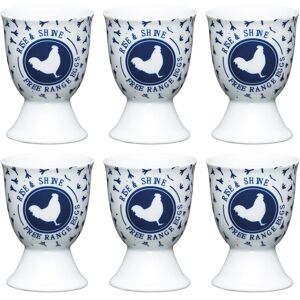 KitchenCraft Cucina Artigianato Egg Cup Blue Porcelain KitchenCraft Cucina Artigianato Egg Cup Blue Porcelain