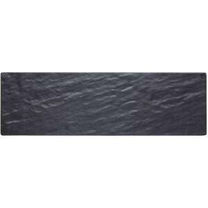 KitchenCraft "We Love Summer" Rectangular Melamine Slate-Effect Food Serving Platter in Black Black KitchenCraft "We Love Summer" Rectangular Melamine Slate-Effect Food Serving Platter in Black Black