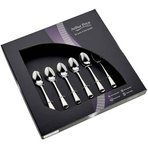 Arthur Price 'Georgian' Stainless Steel Set 6 Coffee Spoons Boxed Cutlery Set in Silver Silver Arthur Price 'Georgian' Stainless Steel Set 6 Coffee Spoons Boxed Cutlery Set in Silver Silver