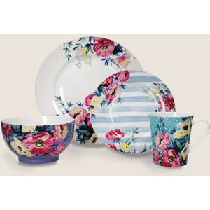 Mikasa 16pc Floral Porcelain Dining Set, Dinner, Side Plates, Bowls, Mugs in Baby Blue Baby Blue Mikasa 16pc Floral Porcelain Dining Set, Dinner, Side Plates, Bowls, Mugs in Baby Blue Baby Blue