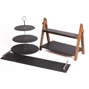 Artesa - Slate Serveware Set - Black - Serveware Set Artesa - Slate Serveware Set - Black - Serveware Set