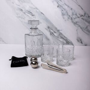 BarCraft 8pc Bar Tool Set, Glass Decanter, 4x Glasses, Ice Balls, Tongs, Bag in Clear Clear BarCraft 8pc Bar Tool Set, Glass Decanter, 4x Glasses, Ice Balls, Tongs, Bag in Clear Clear