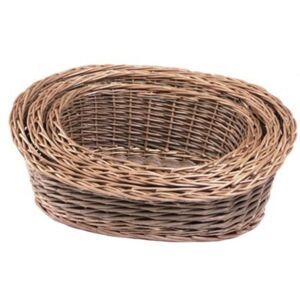 Red Hamper Set of 3 Two Tone Green Oval Willow Trays in Brown Brown Red Hamper Set of 3 Two Tone Green Oval Willow Trays in Brown Brown