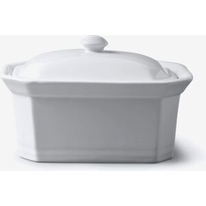 WM Bartleet & Sons Porcelain Terrine Butter Dish with Lid 18cm in White White WM Bartleet & Sons Porcelain Terrine Butter Dish with Lid 18cm in White White