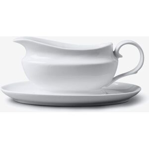 WM Bartleet & Sons Porcelain Traditional Gravy Boat with Saucer 500ml in White White WM Bartleet & Sons Porcelain Traditional Gravy Boat with Saucer 500ml in White White