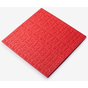 Zeal Silicone Square Hot Mat Trivet Print Design in Red Red Zeal Silicone Square Hot Mat Trivet Print Design in Red Red