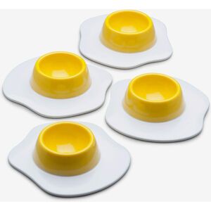 Zeal Eggtastic Melamine Egg Cup Set of 4 in White White Zeal Eggtastic Melamine Egg Cup Set of 4 in White White