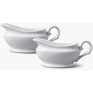 WM Bartleet & Sons Porcelain Sauce Boat Set of 2 in White White WM Bartleet & Sons Porcelain Sauce Boat Set of 2 in White White