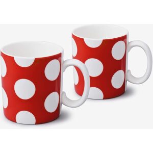 WM Bartleet & Sons Porcelain Spotty Mug 1 Pint Set of 2 in Red Red WM Bartleet & Sons Porcelain Spotty Mug 1 Pint Set of 2 in Red Red