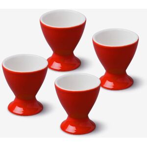 WM Bartleet & Sons Porcelain Single Egg Cup Set of 4 in Red Red WM Bartleet & Sons Porcelain Single Egg Cup Set of 4 in Red Red