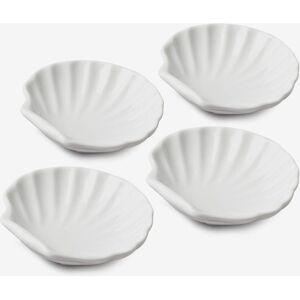 WM Bartleet & Sons - Porcelain Shell Dishes - Set of 4 - White - Dishes WM Bartleet & Sons - Porcelain Shell Dishes - Set of 4 - White - Dishes