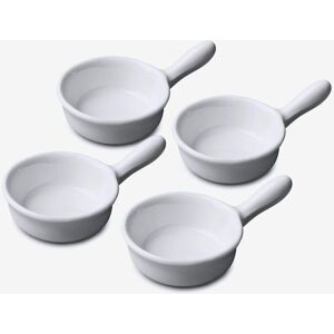 WM Bartleet & Sons Porcelain Mini Serving Dish with Handle Set of 4 in White White WM Bartleet & Sons Porcelain Mini Serving Dish with Handle Set of 4 in White White
