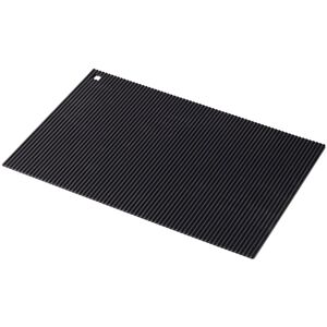 Zeal Jumbo Silicone Kitchen Trivet Mat, Rectangular Worktop Protector in Black Black Zeal Jumbo Silicone Kitchen Trivet Mat, Rectangular Worktop Protector in Black Black