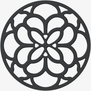Zeal Silicone Heritage Circular Hot Mat Trivet, 20cm in Black Black Zeal Silicone Heritage Circular Hot Mat Trivet, 20cm in Black Black