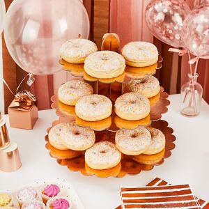 Club Green Rose Gold 3 Tier Scallop Cake Stand Gold Club Green Rose Gold 3 Tier Scallop Cake Stand Gold