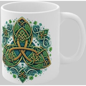 Simply Stunning Mugs Handcrafted Ceramic Mug with Intricate Celtic Knot Design in White White Simply Stunning Mugs Handcrafted Ceramic Mug with Intricate Celtic Knot Design in White White