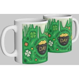 Simply Stunning Mugs Handcrafted Ceramic St. Patrick's Day Mug - Luck of the Irish Design in White White Simply Stunning Mugs Handcrafted Ceramic St. Patrick's Day Mug - Luck of the Irish Design in White White