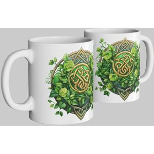 Simply Stunning Mugs Celtic Triskele Design Handcrafted Ceramic Mug in White White Simply Stunning Mugs Celtic Triskele Design Handcrafted Ceramic Mug in White White