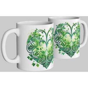 Simply Stunning Mugs Handcrafted Ceramic Mug with Celtic Triskele Design in White White Simply Stunning Mugs Handcrafted Ceramic Mug with Celtic Triskele Design in White White