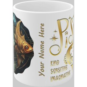 Simply Stunning Mugs Zodiac Ceramic Mug Pisces - Fish - Handcrafted Elegance for Every Star Sign in White White Simply Stunning Mugs Zodiac Ceramic Mug Pisces - Fish - Handcrafted Elegance for Every Star Sign in White White
