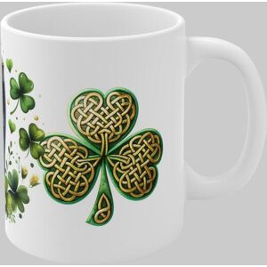 Simply Stunning Mugs Irish Heritage Guinness Mug - Shamrock & Celtic Knot Design in White White Simply Stunning Mugs Irish Heritage Guinness Mug - Shamrock & Celtic Knot Design in White White