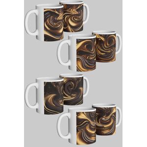 Simply Stunning Mugs Chocolate Gold Swirl Ceramic Mug Set of 4 The Perfect Gift in White White Simply Stunning Mugs Chocolate Gold Swirl Ceramic Mug Set of 4 The Perfect Gift in White White