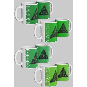 Simply Stunning Mugs Celtic Trinity Knot Mug Set 4-Piece Irish-Inspired Ceramic Gift in White White Simply Stunning Mugs Celtic Trinity Knot Mug Set 4-Piece Irish-Inspired Ceramic Gift in White White