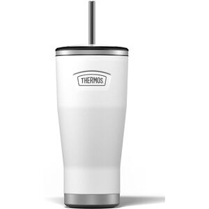 Thermos Icon Series Stainless Steel Travel Mug 710ml with Straw - White White Thermos Icon Series Stainless Steel Travel Mug 710ml with Straw - White White