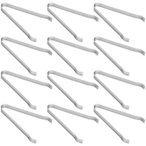 Rink Drink Stainless Steel Ice Tongs - 16cm - Silver - Pack of 12 Silver Rink Drink Stainless Steel Ice Tongs - 16cm - Silver - Pack of 12 Silver