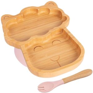 Tiny Dining Bamboo Weaning Plate & Fork - LLama - Divided Toddler Dining Set in Baby Pink Baby Pink Tiny Dining Bamboo Weaning Plate & Fork - LLama - Divided Toddler Dining Set in Baby Pink Baby Pink
