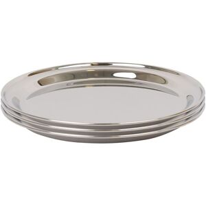 Argon Tableware 30cm Stainless Steel Serving Platter - Chrome Dinner Tray - Set of 3 in Silver Silver Argon Tableware 30cm Stainless Steel Serving Platter - Chrome Dinner Tray - Set of 3 in Silver Silver