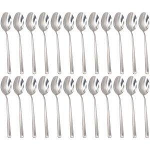 Argon Tableware Tondo Stainless Steel Dessert Spoons - 21cm - Pack of 24 in Silver Silver Argon Tableware Tondo Stainless Steel Dessert Spoons - 21cm - Pack of 24 in Silver Silver