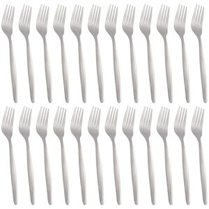 Argon Tableware Economy Stainless Steel Dinner Forks - 19.5cm - Pack of 24 in Silver Silver Argon Tableware Economy Stainless Steel Dinner Forks - 19.5cm - Pack of 24 in Silver Silver