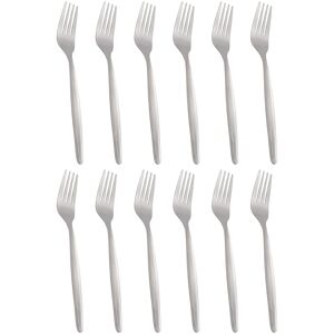 Argon Tableware Economy Stainless Steel Dinner Forks - 19.5cm - Pack of 12 in Silver Silver Argon Tableware Economy Stainless Steel Dinner Forks - 19.5cm - Pack of 12 in Silver Silver