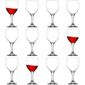 LAV Misket Red Wine Glasses - 365ml - Pack of 12 in Clear Clear LAV Misket Red Wine Glasses - 365ml - Pack of 12 in Clear Clear