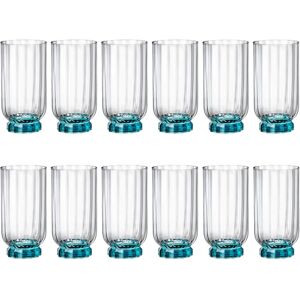 Bormioli Rocco Florian Highball Glasses - 430ml - Pack of 12 in Blue Blue Bormioli Rocco Florian Highball Glasses - 430ml - Pack of 12 in Blue Blue