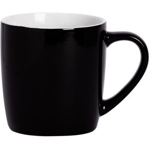 Argon Tableware Coloured Coffee Mug - 350ml - Durable Stoneware Cappuccino Latte Tea Cup in Black Black Argon Tableware Coloured Coffee Mug - 350ml - Durable Stoneware Cappuccino Latte Tea Cup in Black Black
