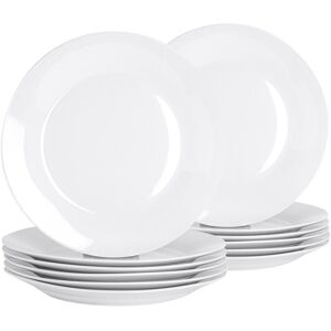 Argon Tableware 30cm Large Classic White Dinner Plates - 24x Dining Serving Dishes White Argon Tableware 30cm Large Classic White Dinner Plates - 24x Dining Serving Dishes White