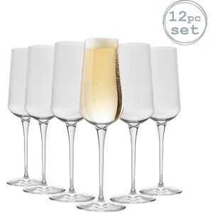 Bormioli Rocco Inalto Uno Champagne Flutes - 285ml - Pack of 12 in Clear Clear Bormioli Rocco Inalto Uno Champagne Flutes - 285ml - Pack of 12 in Clear Clear