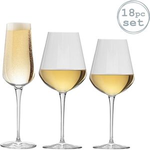 Bormioli Rocco Inalto Uno Small Stemware 18 Piece Set in Clear Clear Bormioli Rocco Inalto Uno Small Stemware 18 Piece Set in Clear Clear
