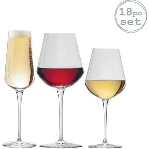 Bormioli Rocco Inalto Uno Large Stemware 18 Piece Set in Clear Clear Bormioli Rocco Inalto Uno Large Stemware 18 Piece Set in Clear Clear