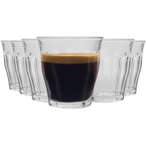 Duralex Picardie Shot Glass Espresso Cups - 90ml Drinking Glasses - Clear - Pack of 12 Clear Duralex Picardie Shot Glass Espresso Cups - 90ml Drinking Glasses - Clear - Pack of 12 Clear